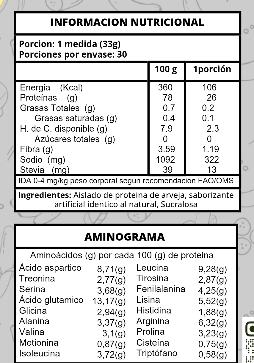 Proteína Vegetal 1kg Sabor Banana 5