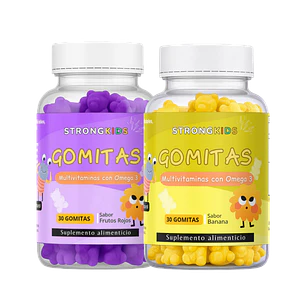 Pack Gomitas Multivitamínicas Infantil con Omega3 Strongkids