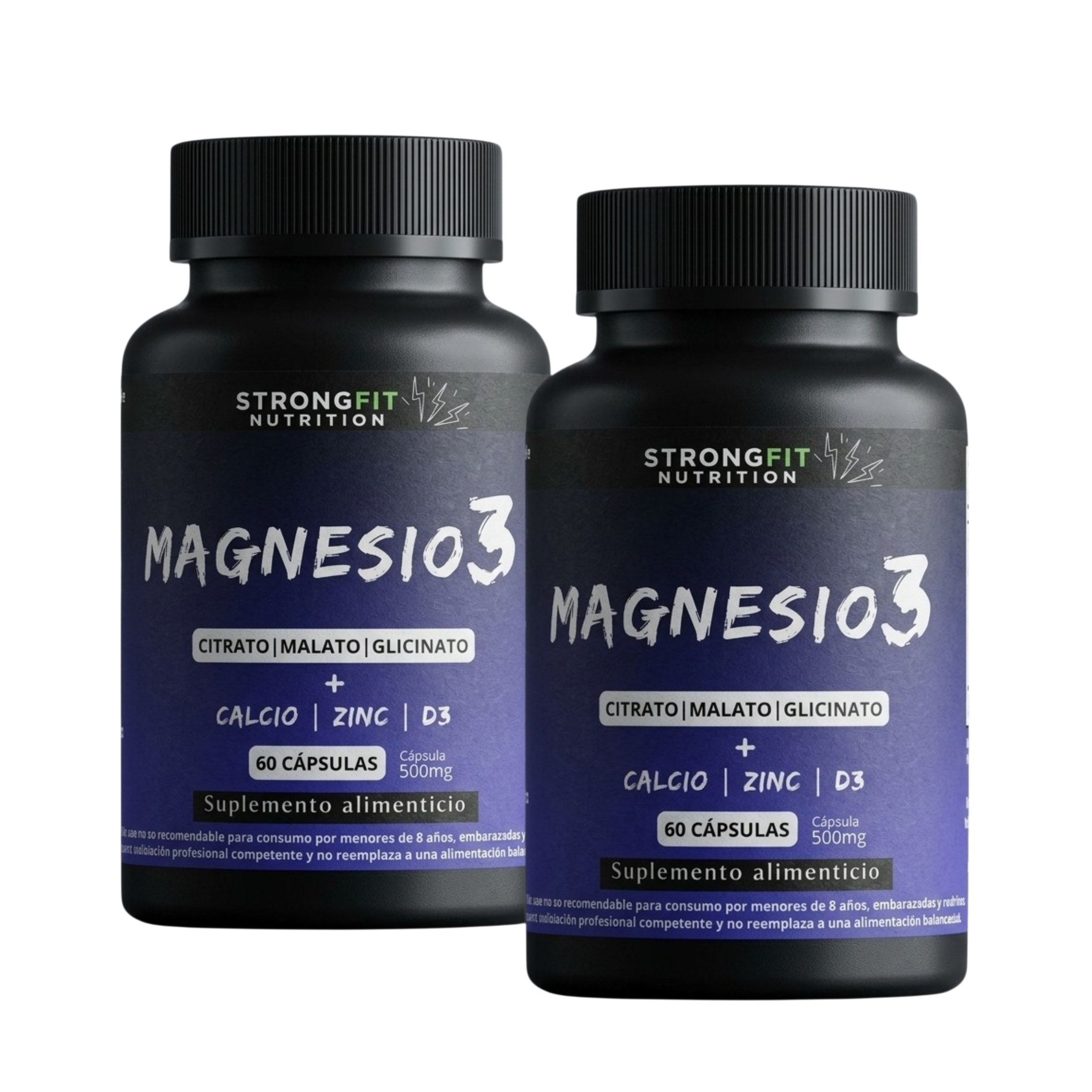 Pack Magnesio Con Calcio, Zinc Y D3 - 120 Cápsulas 1