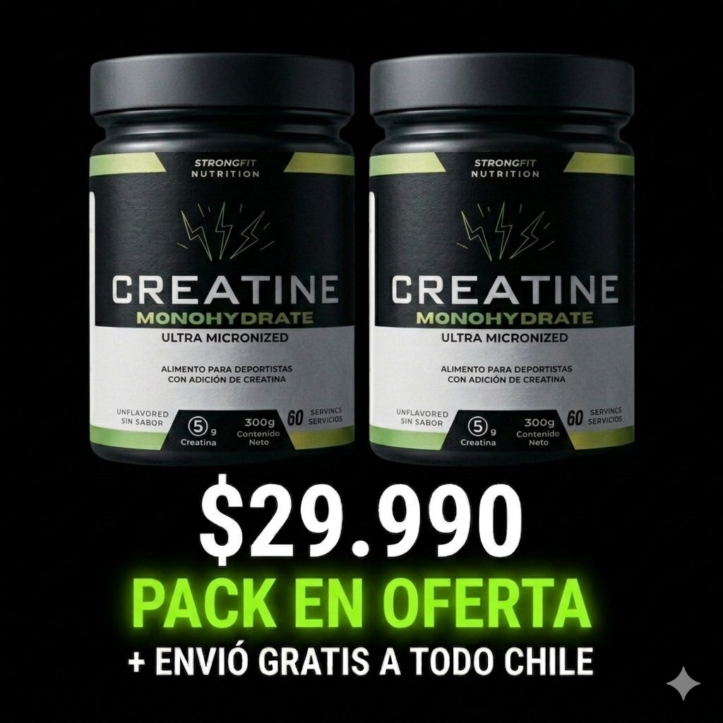 OFERTA HOY Creatina Monohidratada Ultra Micronizada 300g 60sv 4