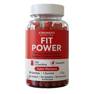 Fit Power Preentreno Detox En Gomitas sabor manzana