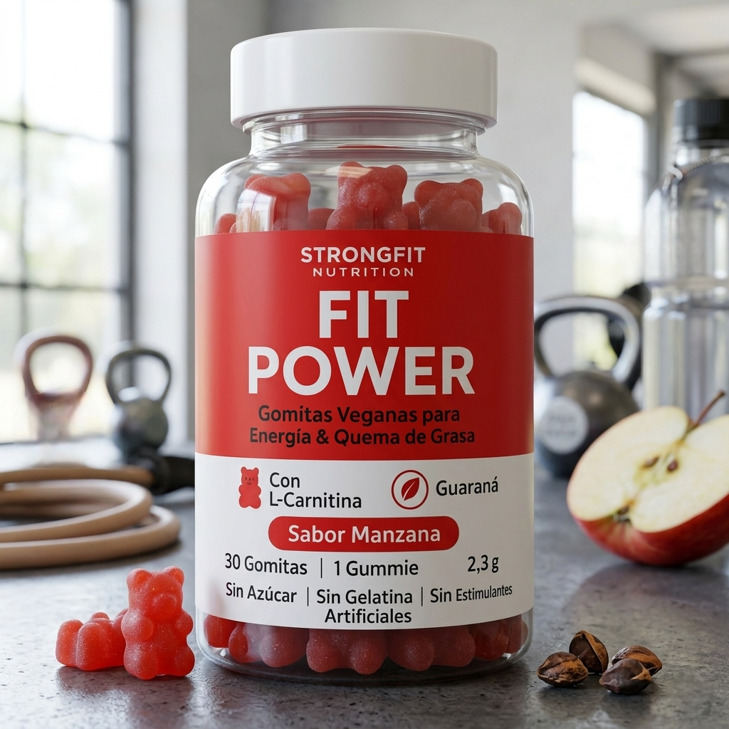 Fit Power Preentreno Detox En Gomitas sabor manzana 2
