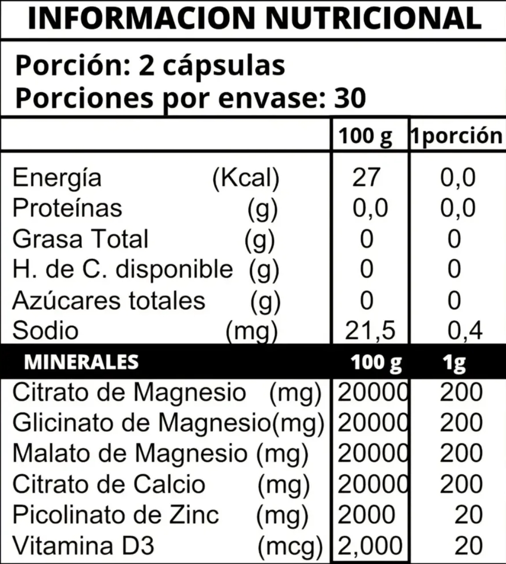 Pack Magnesio Con Calcio, Zinc Y D3 - 120 Cápsulas 4