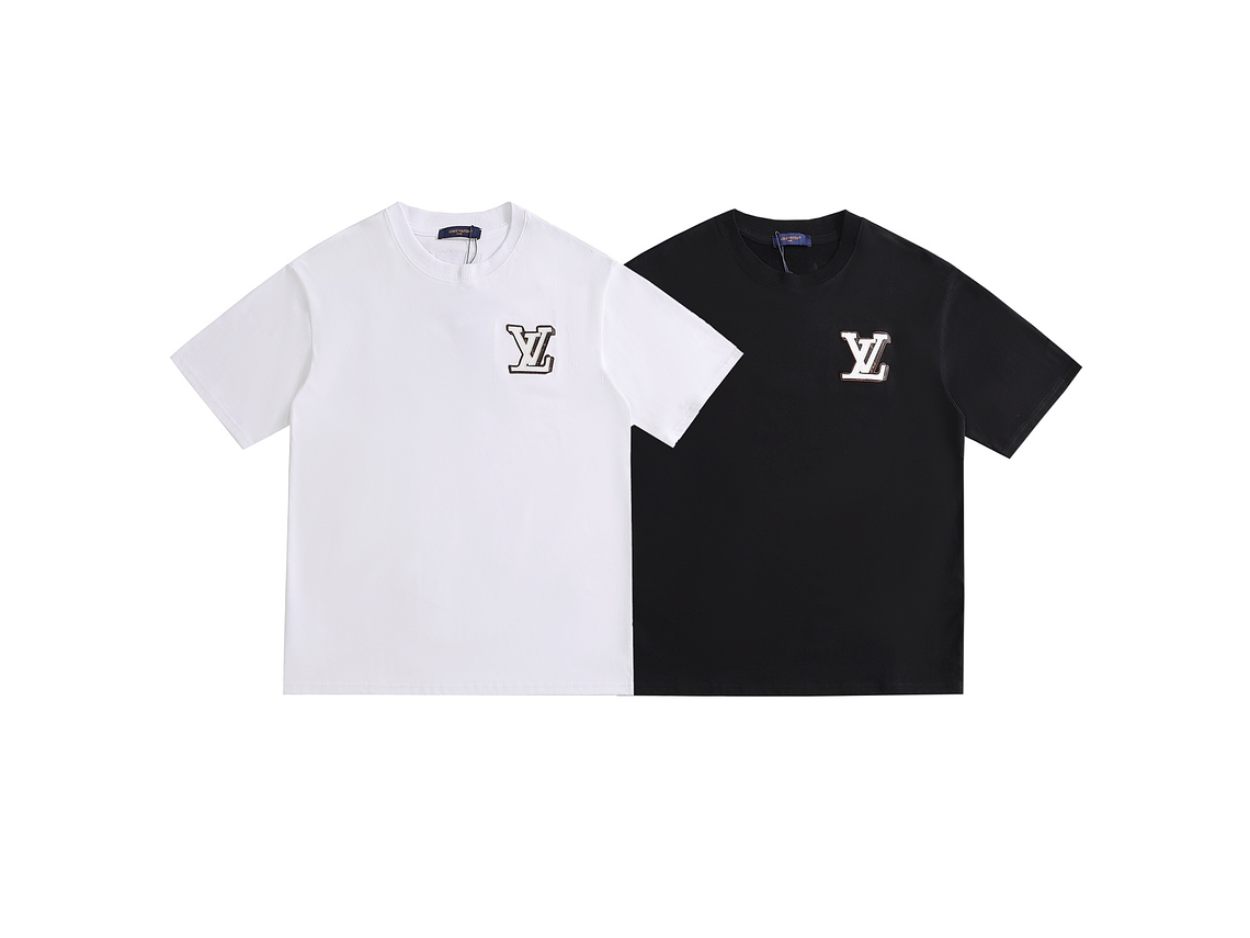 Louis Vuitton 100% cotton craft print embroidered washed oversize T-shirt 1