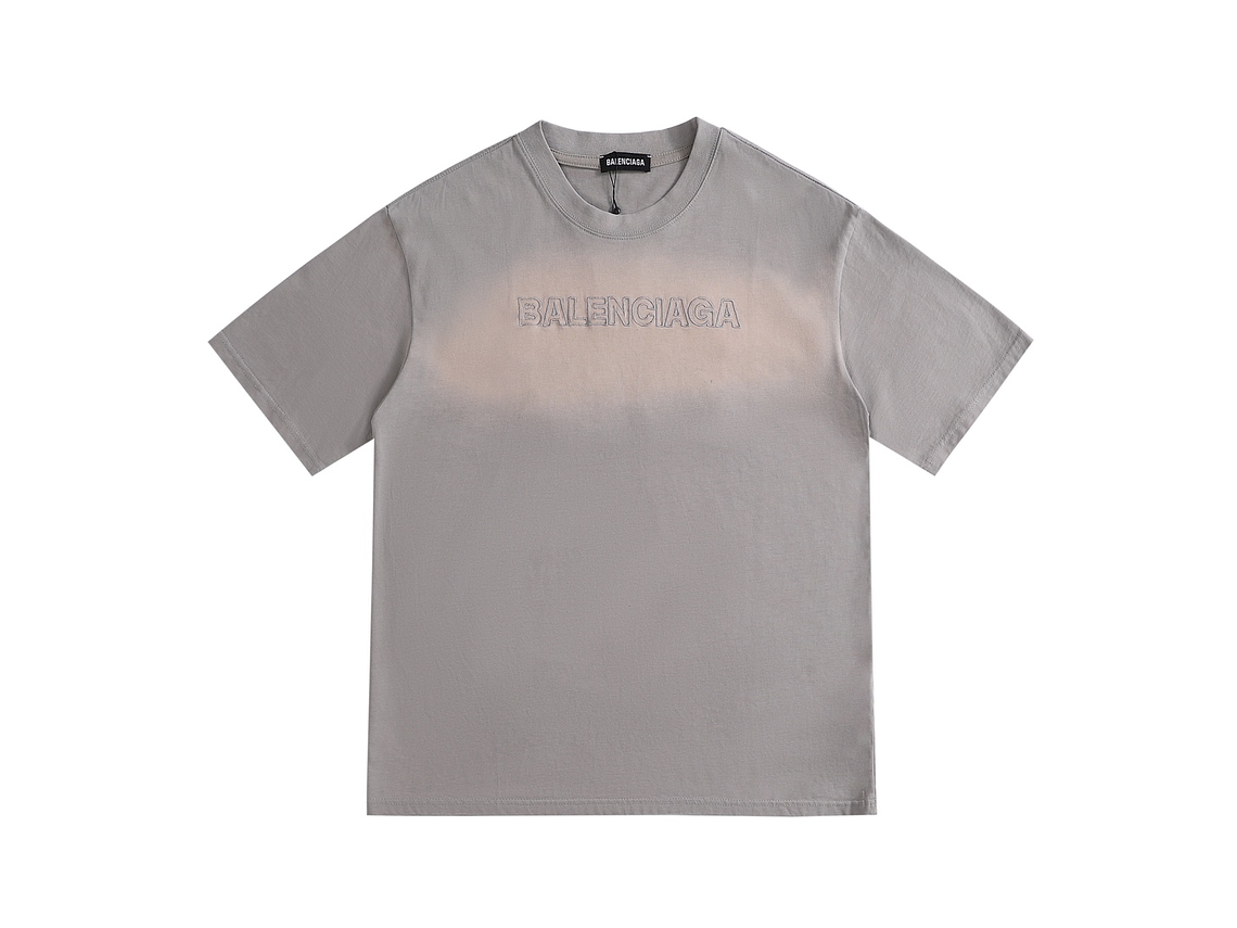 Balenciaga 100% cotton craft print embroidered washed oversize T-shirt 2