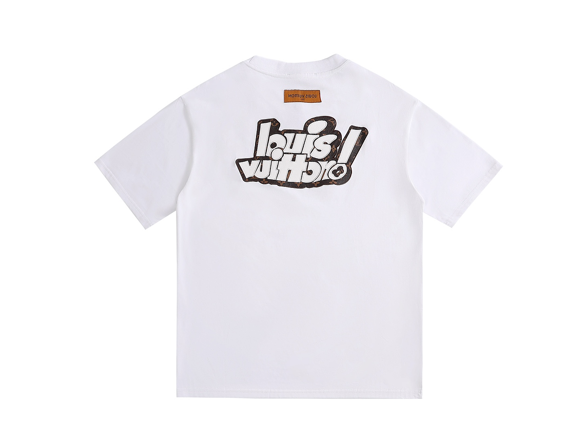 Louis Vuitton 100% cotton craft print embroidered washed oversize T-shirt 3