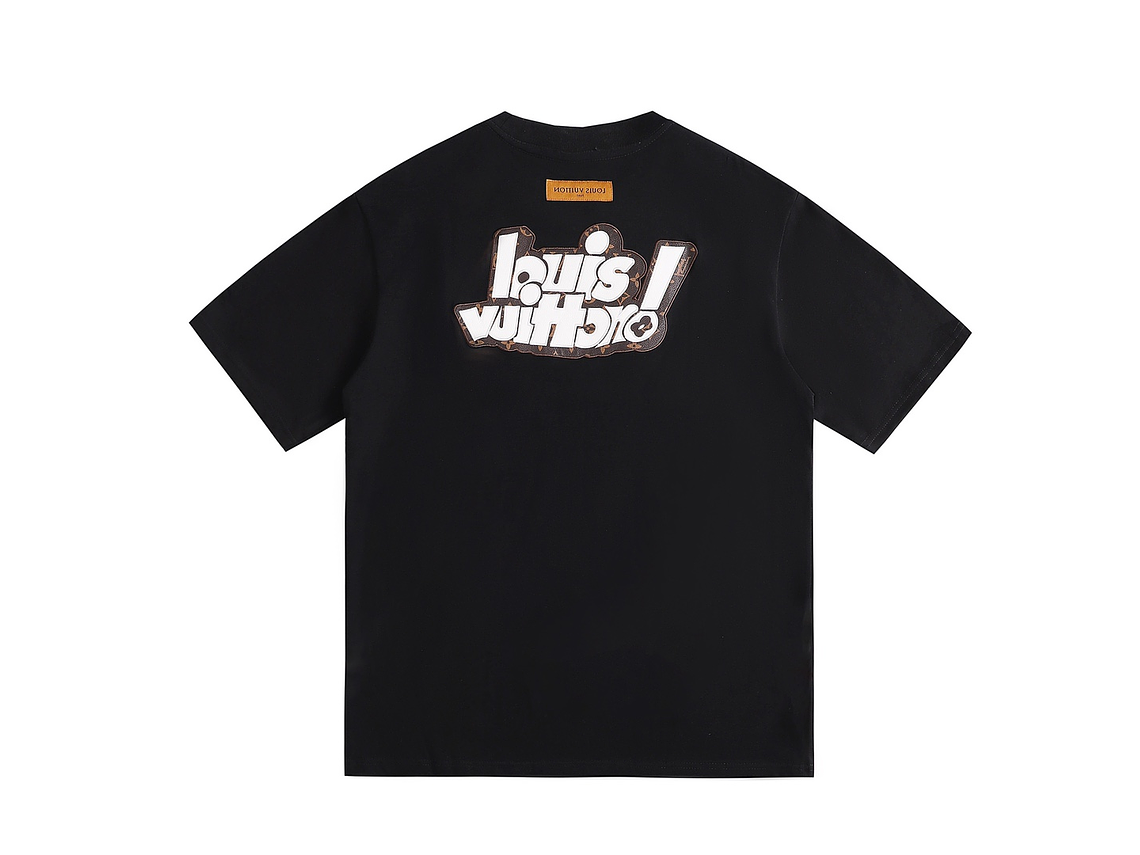 Louis Vuitton 100% cotton craft print embroidered washed oversize T-shirt 5