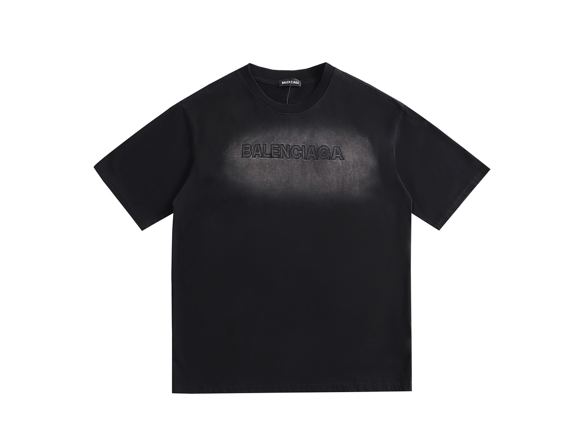 Balenciaga 100% cotton craft print embroidered washed oversize T-shirt 3