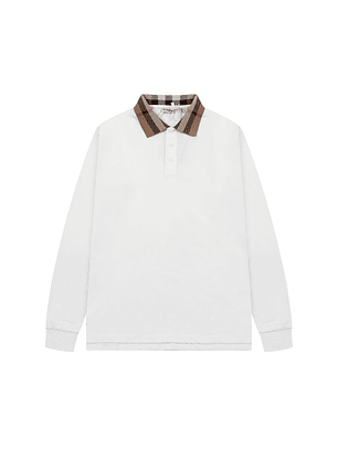 Burberry New classic plaid neck long-sleeved Polo shirt