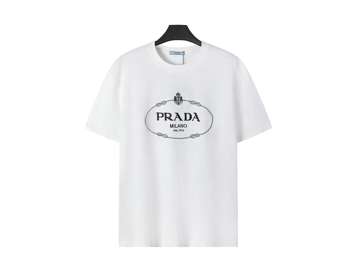 Prada embroidered short sleeves T-shirt 2