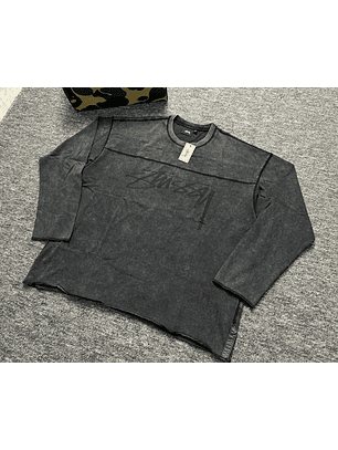 Stussy FW24 FOOTBALL CREW PIGMENTDYED COTTON