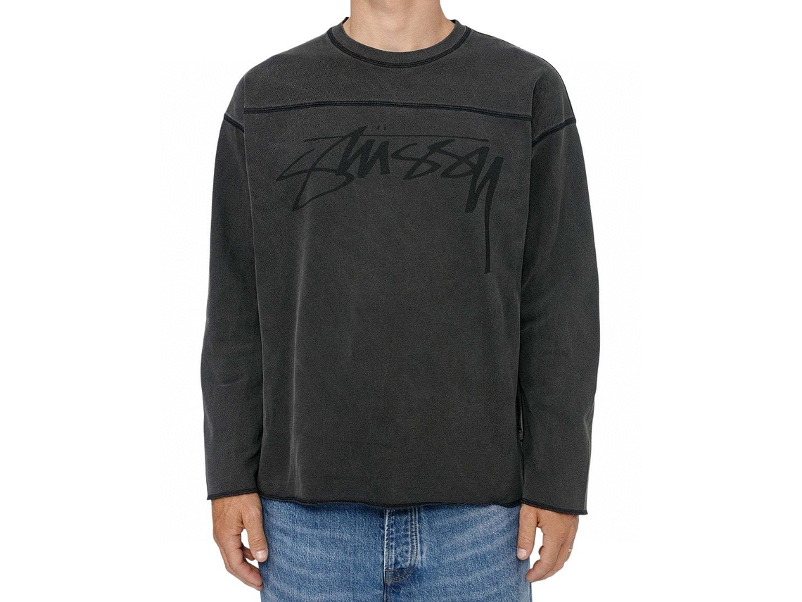 Stussy FW24 FOOTBALL CREW PIGMENTDYED COTTON 1