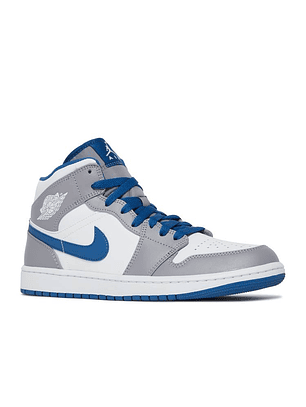 AIR JORDAN 1 MID 'CEMENT TRUE BLUE'