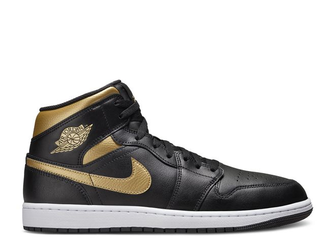 Jordan 1 Mid 'Black Metallic Gold' 1