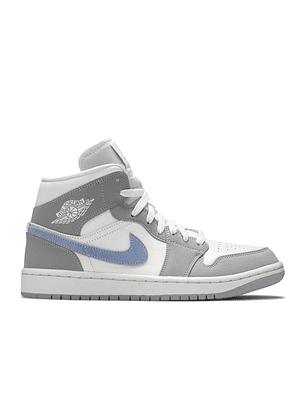 AIR JORDAN 1 MID 'WOLF GREY ALUMINUM'