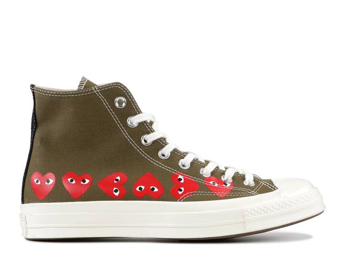 COMME DES GAR?ONS PLAY X CONVERSE CHUCK 70 HI TOP 'MULTI HEART' 1