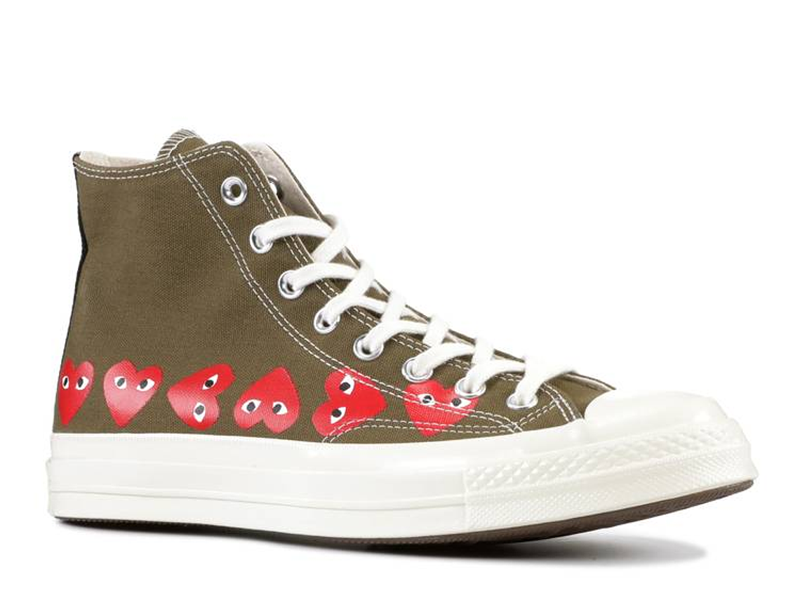 COMME DES GAR?ONS PLAY X CONVERSE CHUCK 70 HI TOP 'MULTI HEART' 2