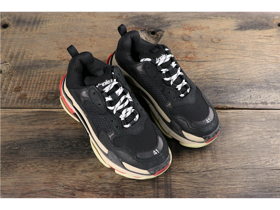 Balenciaga Triple S Black Red 4