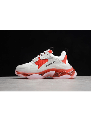 Balenciaga Triple S Clear Sole White Red