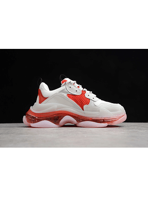 Balenciaga Triple S Clear Sole White Red