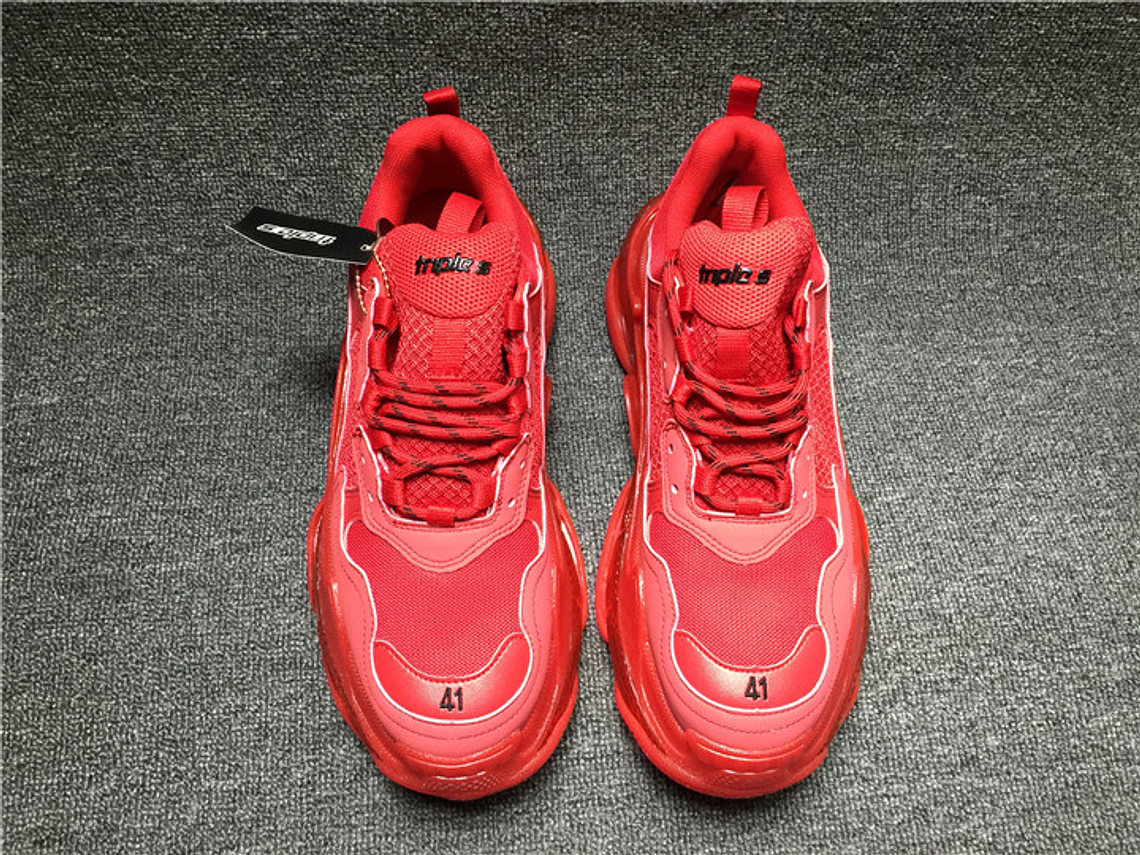 Balenciaga Triple S Clear Sole Red 4