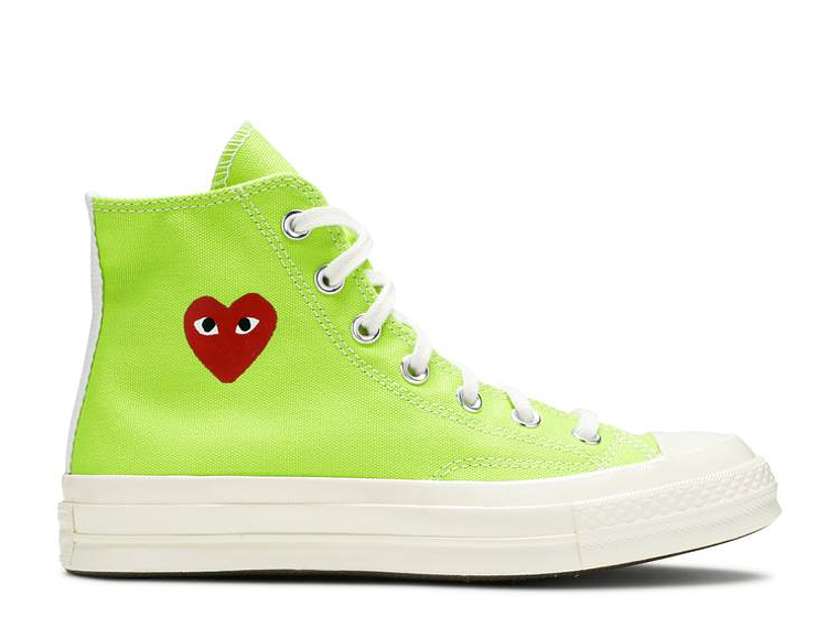 COMME DES GAR?ONS PLAY X CONVERSE CHUCK 70 HIGH 'BRIGHT GREEN' 1