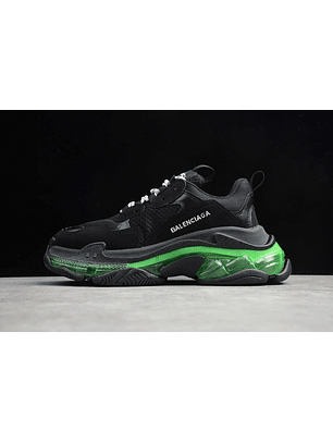 Balenciaga Triple S Clear Sole Black green