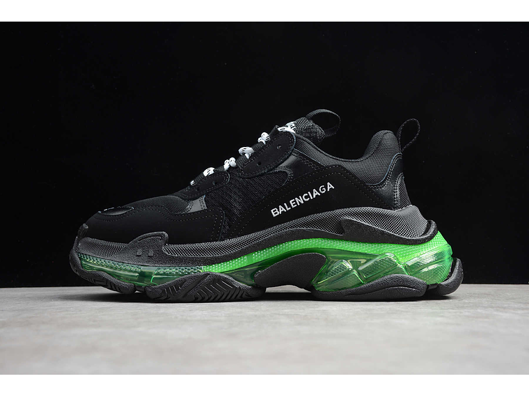 Balenciaga Triple S Clear Sole Black green 1