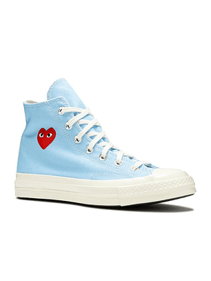 COMME DES GAR?ONS PLAY X CONVERSE CHUCK 70 HIGH 'BRIGHT BLUE'