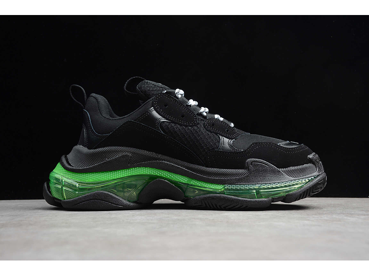 Balenciaga Triple S Clear Sole Black green 2