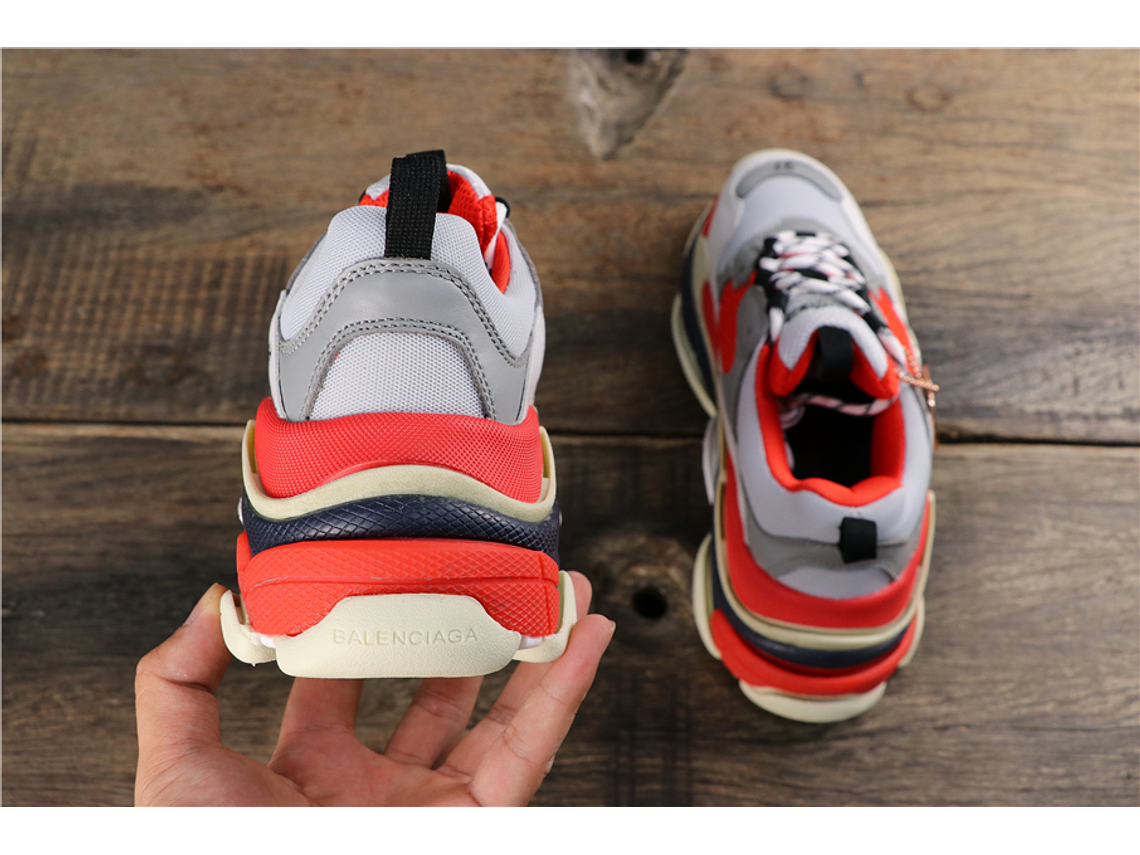 Balenciaga Triple S Gray orange 4