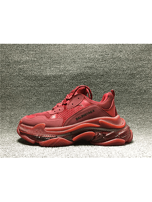 Balenciaga Triple S Clear Sole Wine red