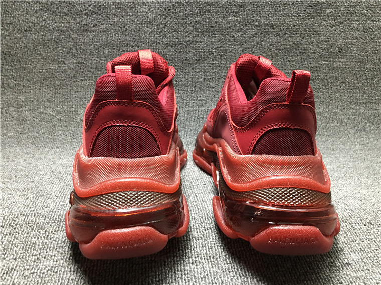 Balenciaga Triple S Clear Sole Wine red 3