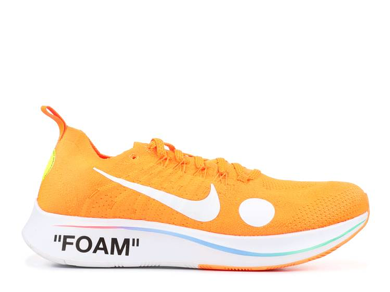 OFF-WHITE X NIKE ZOOM FLY MERCURIAL FLYKNIT 'TOTAL ORANGE' 1