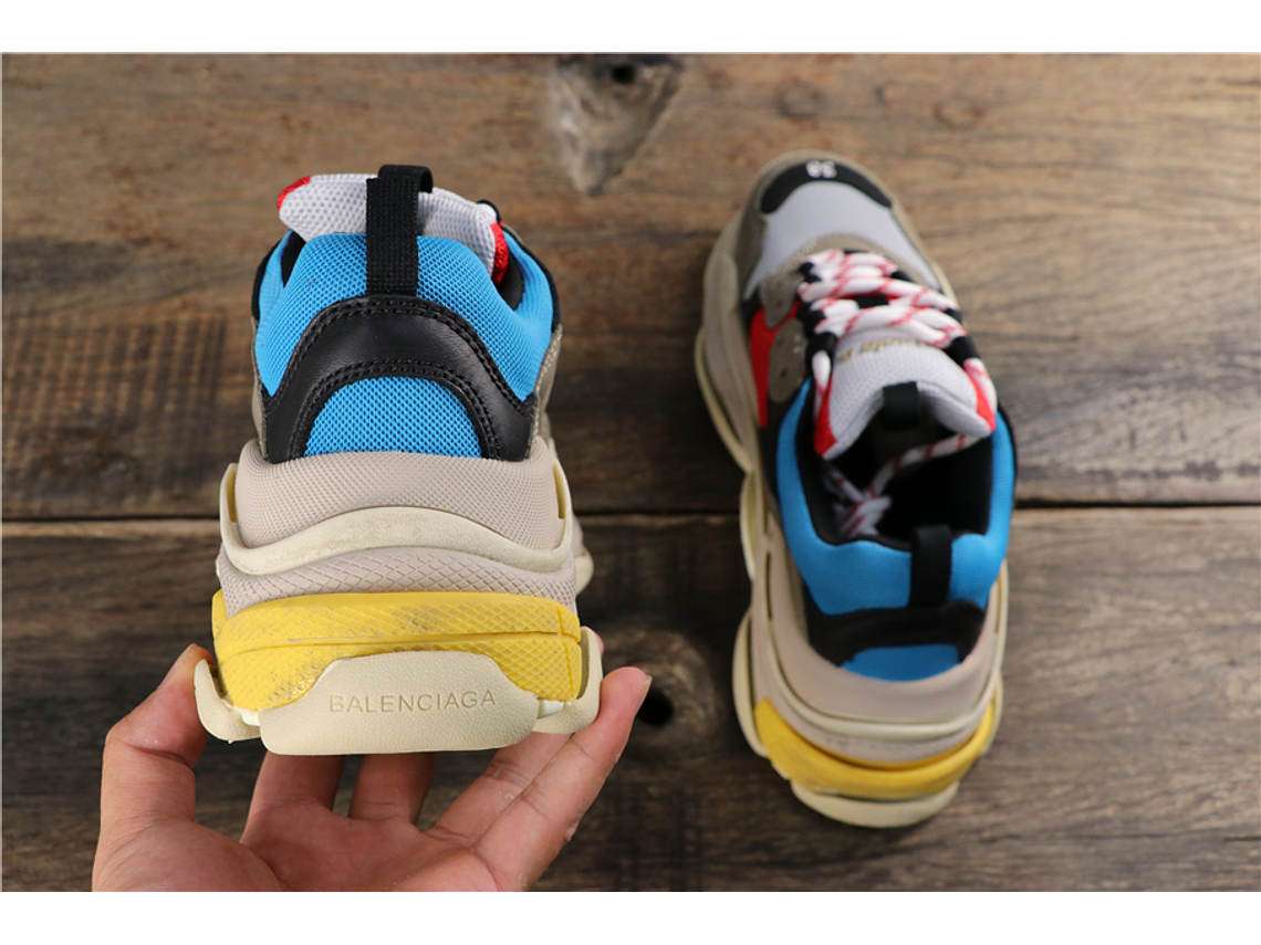 Balenciaga Triple S blue red 4