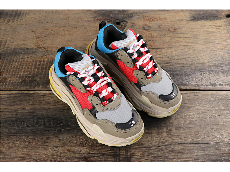 Balenciaga Triple S blue red 5