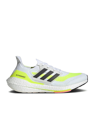 ADIDAS UltraBoost 21 'White Solar Yellow'