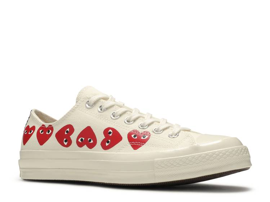 COMME DES GAR?ONS PLAY X CONVERSE CHUCK 70 LOW TOP 'MULTI HEART' 2