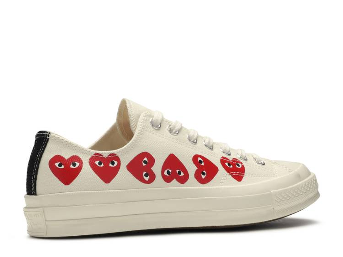 COMME DES GAR?ONS PLAY X CONVERSE CHUCK 70 LOW TOP 'MULTI HEART' 3