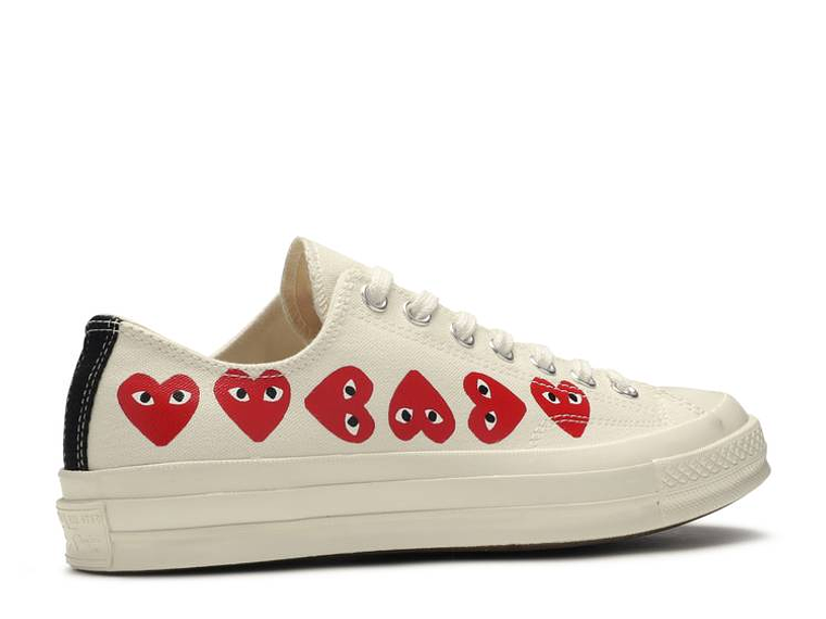 COMME DES GAR?ONS PLAY X CONVERSE CHUCK 70 LOW TOP 'MULTI HEART' 3