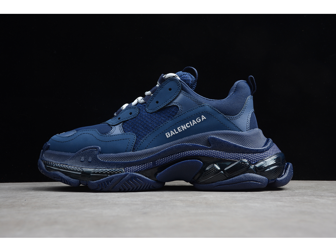 Balenciaga Triple S Clear Sole Navy blue 1