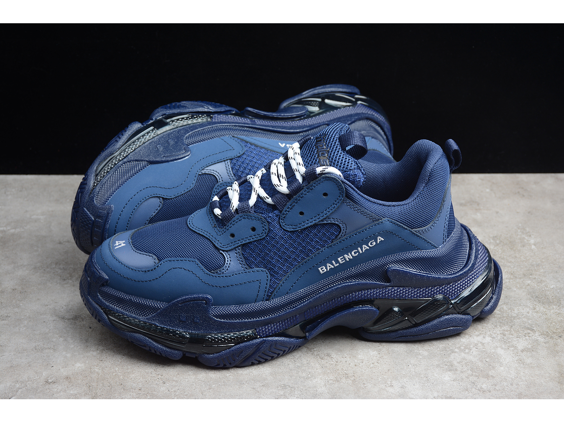 Balenciaga Triple S Clear Sole Navy blue 4