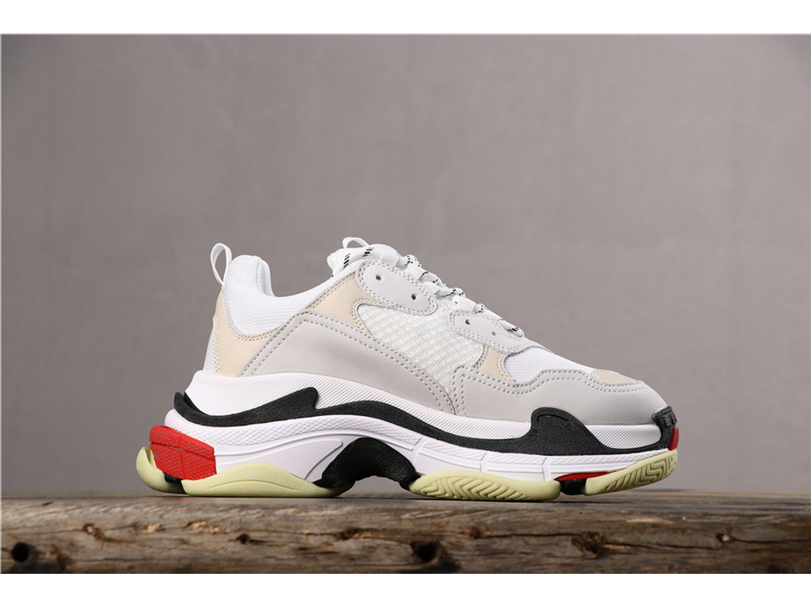Balenciaga Triple S Black White Red 2