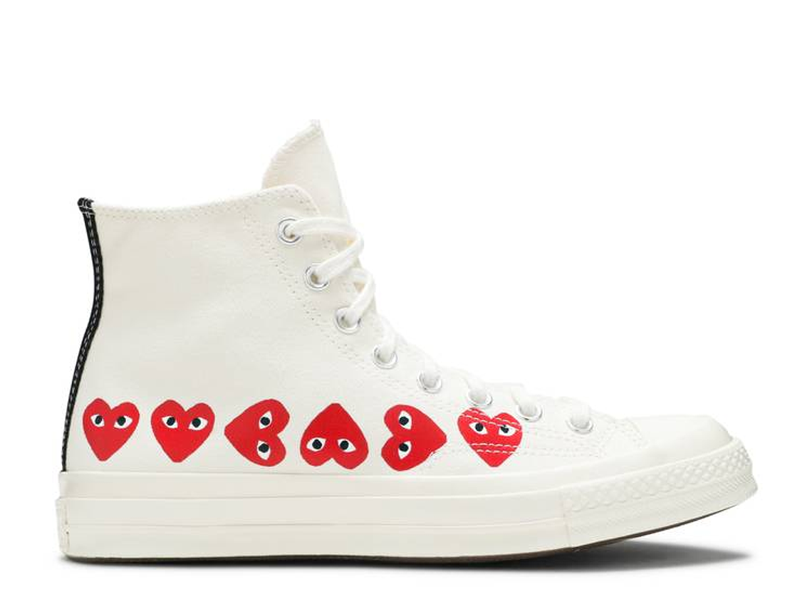 COMME DES GAR?ONS PLAY X CONVERSE CHUCK 70 HI TOP 'MULTI HEART' 1