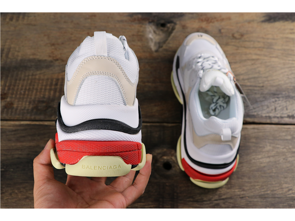 Balenciaga Triple S Black White Red 4