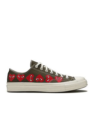 COMME DES GAR?ONS PLAY X CONVERSE CHUCK 70 LOW TOP 'MULTI HEART'