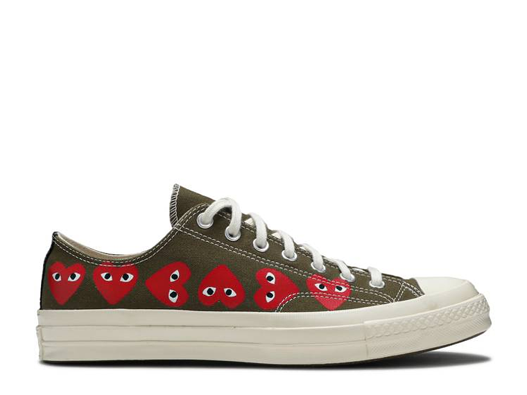 COMME DES GAR?ONS PLAY X CONVERSE CHUCK 70 LOW TOP 'MULTI HEART' 1
