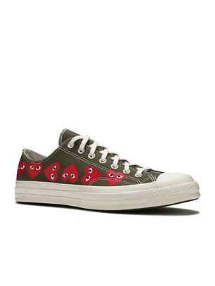 COMME DES GAR?ONS PLAY X CONVERSE CHUCK 70 LOW TOP 'MULTI HEART'