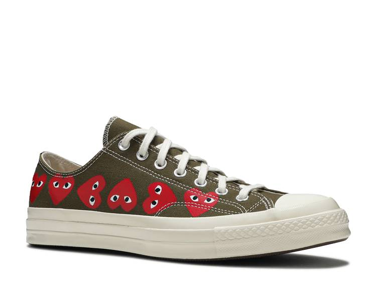 COMME DES GAR?ONS PLAY X CONVERSE CHUCK 70 LOW TOP 'MULTI HEART' 2