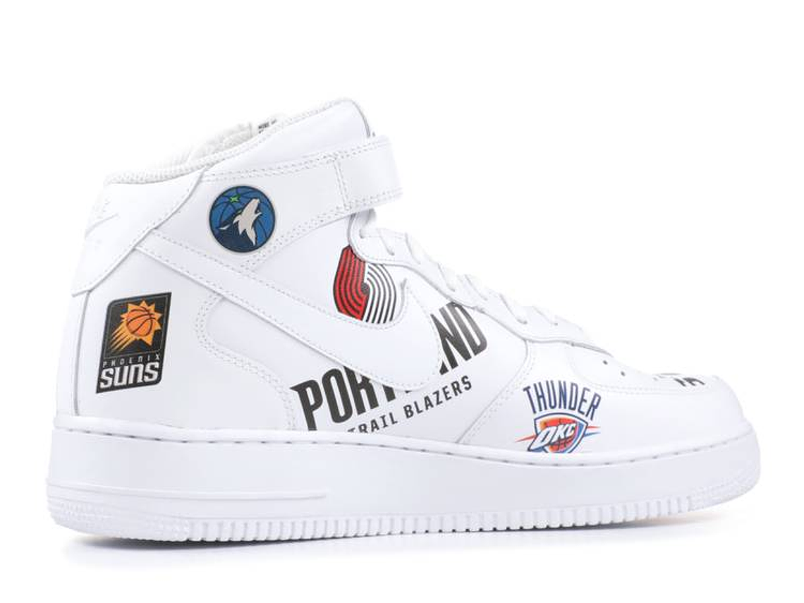 SUPREME X NBA X AIR FORCE 1 MID 07 'WHITE' 7
